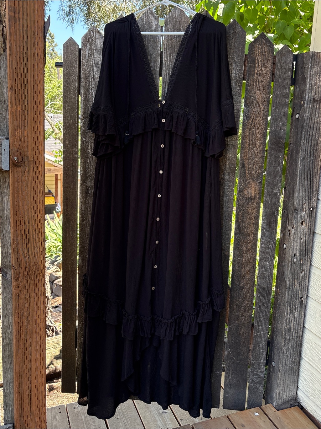 Free People Paradiso Maxi Dress Nwt In Black Sz S
